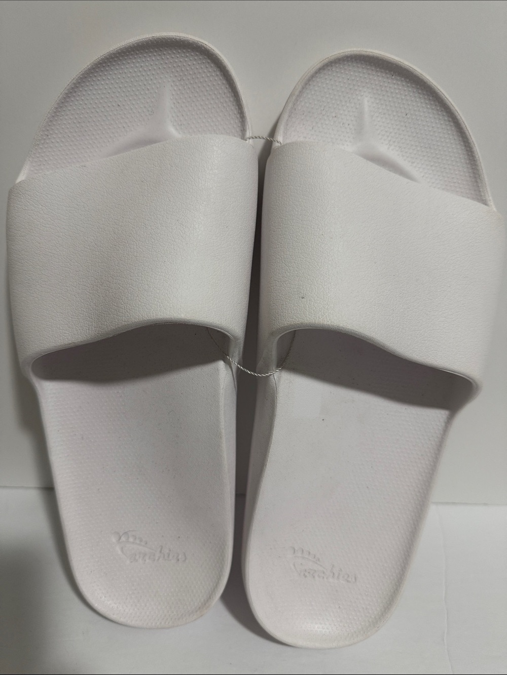 Archie’s Men's White Unisex Slide Sandals Arch Support Comfort Mens 14
